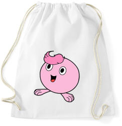 printfashion Rózsaszín gömböc - Sportzsák, Tornazsák - Fehér (1436327)