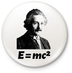 printfashion Einstein - Kitűző, hűtőmágnes - Fehér (10368352)