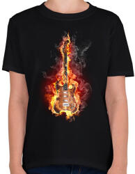 printfashion Gitár - Gyerek póló - Fekete (4893783)