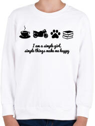 printfashion simlpe things - Gyerek pulóver - Fehér (2924520)