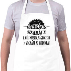printfashion Barkács szabály póló - Kötény - Fehér (7621343)