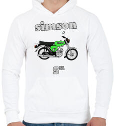 printfashion Simson - Férfi kapucnis pulóver - Fehér (2935901)