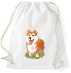 printfashion Corgi kutyus - Sportzsák, Tornazsák - Fehér (12100152)