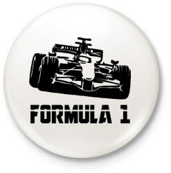 printfashion Formula 1 - Kitűző, hűtőmágnes - Fehér (7000838)