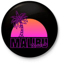 printfashion Malibu - Kitűző, hűtőmágnes - Fekete (7140816)