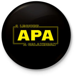 printfashion legjobb-apa-star-wars-classic - Kitűző, hűtőmágnes - Fekete (3094987)