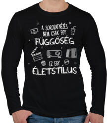 printfashion Ez egy életstílus - Férfi hosszú ujjú póló - Fekete (7482831)