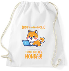 printfashion Work-a-holic - Sportzsák, Tornazsák - Fehér (7445153)