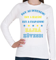 printfashion Kövesd - Női hosszú ujjú póló - Fehér (2763193)