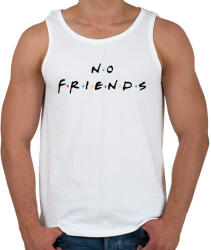 printfashion No friends - Férfi atléta - Fehér (1530334)