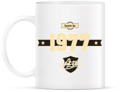 printfashion born-in-1977-cream-choco - Bögre - Fehér (791046)