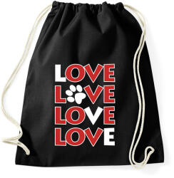 printfashion Dog Love - Sportzsák, Tornazsák - Fekete (1690306)