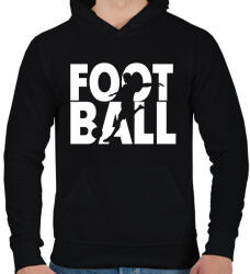 printfashion Football - Focilabda - Férfi kapucnis pulóver - Fekete (7158285)