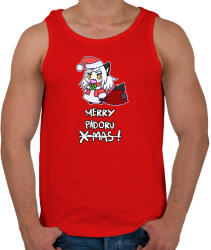 printfashion Boldog karácsonyt! - Férfi atléta - Piros (13552209)