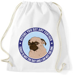 printfashion Antiszociális mopsz - Sportzsák, Tornazsák - Fehér (7562652)