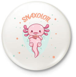printfashion Snaxolotl - Kitűző, hűtőmágnes - Fehér (10874250)