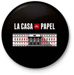 printfashion La casa de papel - Kitűző, hűtőmágnes - Fekete (5030451)