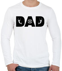 printfashion Vadász apa - Férfi hosszú ujjú póló - Fehér (1225476)