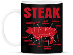 printfashion STEAK - Bögre - Fekete (16652038)
