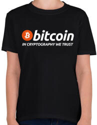 printfashion Bitcoin - Gyerek póló - Fekete (411787)