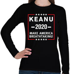 printfashion Keanu - Női hosszú ujjú póló - Fekete (1668674)