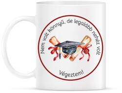 printfashion Nem volt könnyű, de legalább nehéz volt - Bögre - Fehér (6341518)