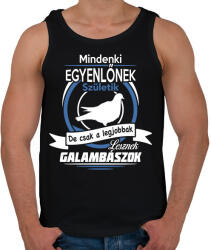 printfashion Legjobbak lesznek galambászok - Férfi atléta - Fekete (4590335)