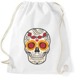 printfashion Színes halálfej - Sportzsák, Tornazsák - Fehér (1037259)