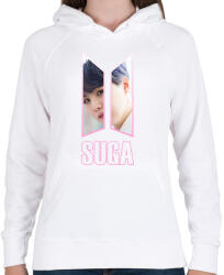 printfashion BTS Suga - Női kapucnis pulóver - Fehér (1970927)