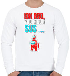 printfashion You kinda Sus! - Among Us - Férfi pulóver - Fehér (4003636)