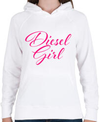 printfashion Disel Girl - Női kapucnis pulóver - Fehér (5338786)