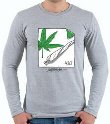 printfashion Beszívva - Férfi hosszú ujjú póló - Sport szürke (82601)