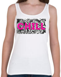 printfashion Rózsaszín CHILL - Női atléta - Fehér (13904618)