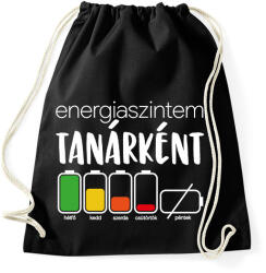 printfashion Energiaszintem Tanárként - Sportzsák, Tornazsák - Fekete (16550221)