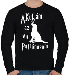 printfashion A Kutyám az én Patrónusom - Férfi pulóver - Fekete (16484143)