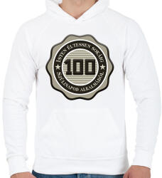 printfashion 100 - Férfi kapucnis pulóver - Fehér (7141263)