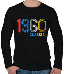 printfashion 1960 - Férfi hosszú ujjú póló - Fekete (11924562)