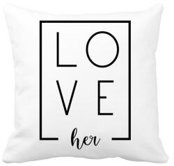 printfashion LOVE her páros 1 - Párnahuzat, Díszpárnahuzat - Fehér (6076136)