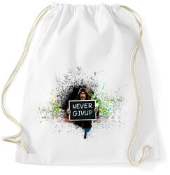 printfashion NEVER GIVEUP - Sportzsák, Tornazsák - Fehér (1685912)