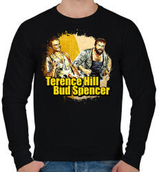 printfashion Bud Spencer és Terence Hill - Férfi pulóver - Fekete (7438093)