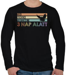 printfashion 3 nap alatt - Férfi hosszú ujjú póló - Fekete (13107978)