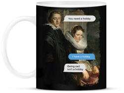 printfashion You need a hobby - Reneszánsz festmény - Bögre - Fekete (7086258)