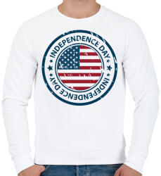 printfashion New York-i logó pecsét ikon - Férfi pulóver - Fehér (4652753)