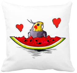 printfashion Parrot 1 - Párnahuzat, Díszpárnahuzat - Fehér (4824143)