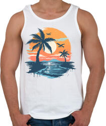 printfashion Nyári hangulat - Férfi atléta - Fehér (16246820)