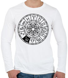 printfashion horoszkóp skorpió fekete - Férfi hosszú ujjú póló - Fehér (12667140)