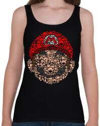 printfashion Mario - Női atléta - Fekete (244443)