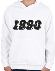 printfashion 1990 - Gyerek kapucnis pulóver - Fehér (6181997)