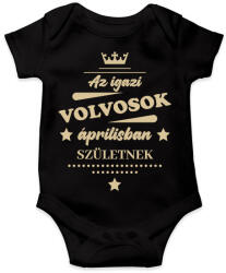 printfashion Az igazi Volvosok - Hónappal - Baba Body - Fekete (7195953)