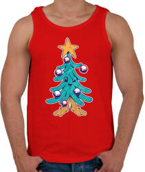printfashion Fenyőfa - Férfi atléta - Piros (5096505)